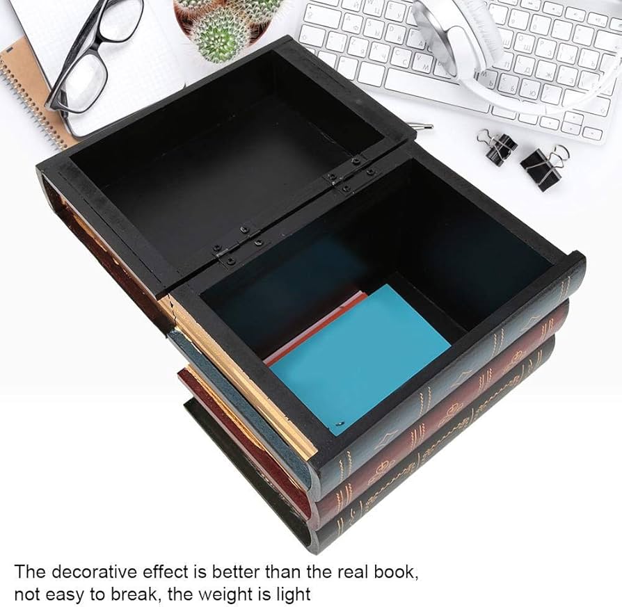 Kuuleyn Caja En Forma De Libro, Cajas De Almacenamiento Decorativas, Caja En Forma De Libro, Accesorios De Decoración Del Hogar, Estantería De Oficina, Adornos, Caja De Almacenamiento De Joyas
