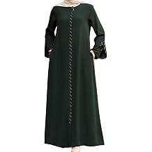 istanbul styles Womens Abaya Long Sleeve Open Quarry Floor Length Zipper Floor Length Turkish Islamic Fashion