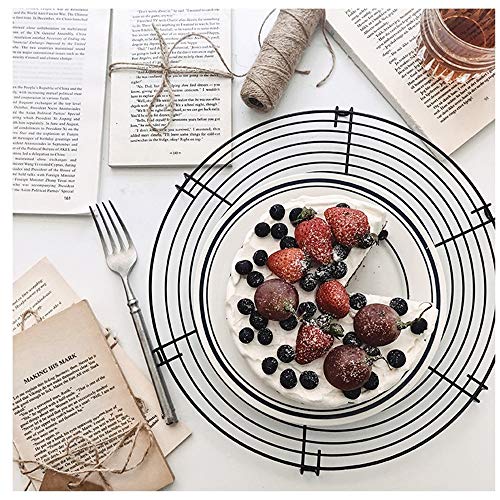 Mokpi Round Cake Cooling Racks Wire Baking Steaming Rack, 12 Inch Diameter, Steamer Rack (Black-2 Pack) #TOP2