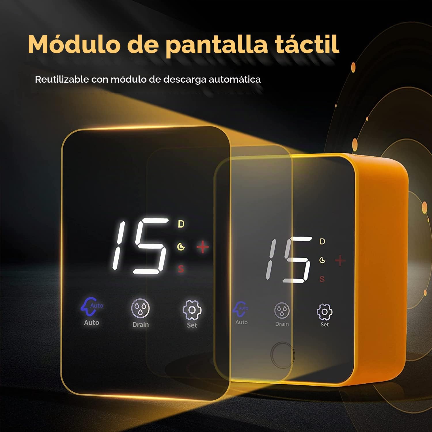 iSpring WSP50ARB-E Filtro de Sedimentos Reutilizable 50 Micras Auto Lavado | Módulo de Lavado Automático, Pantalla Táctil, Rascador de Carcasa Incorporado, Filtro Spin-Down Reutilizable