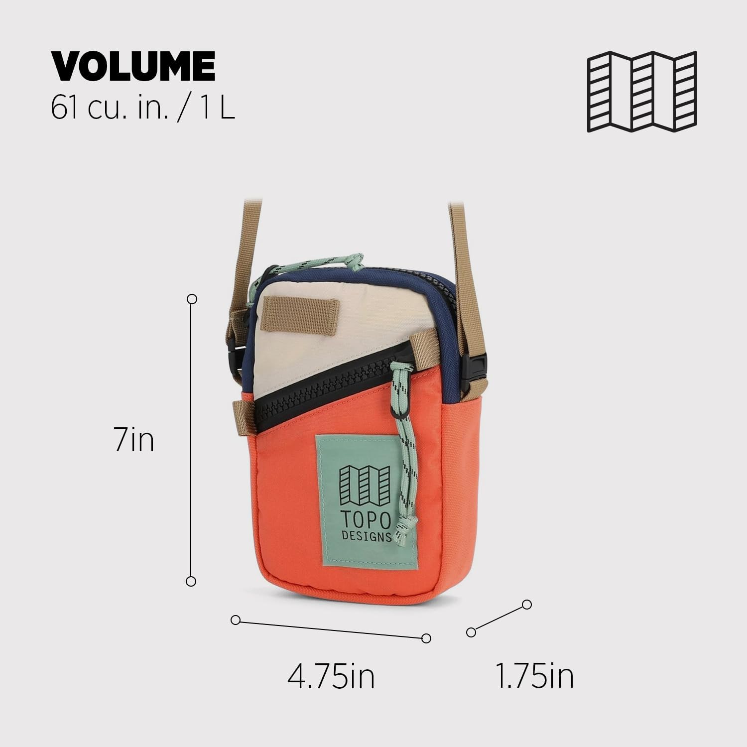 Topo Designs Mini Shoulder Bag - Over the Shoulder Daily Carry Essentials, Fanny Pack Carry Option | Over the Shoulder, Carry Option - Image 5