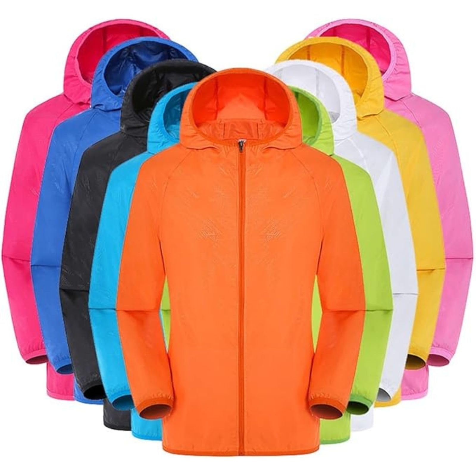 Waterproof Rain Coat for Women Men Windproof Lightweight Packable Quick Dry Hiking Windbreaker Oversize Travel Active Workout Jackets