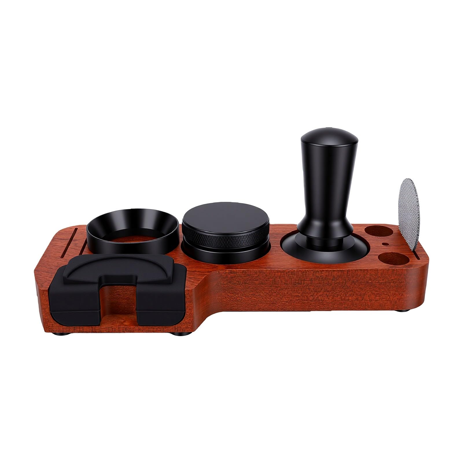 Tnfeeon Set Pressino caffè 51 Mm, Imbuto Dosatore con Pressino a Molla
