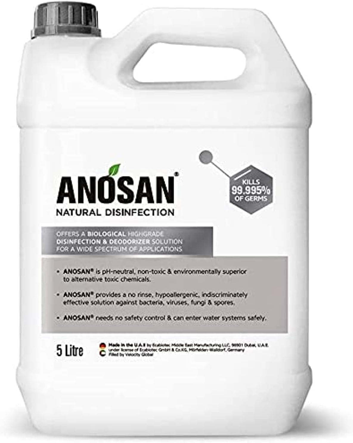 ANOSANSurface Disinfectant High Level Natural Hand Sanitizer - CONT. 5L