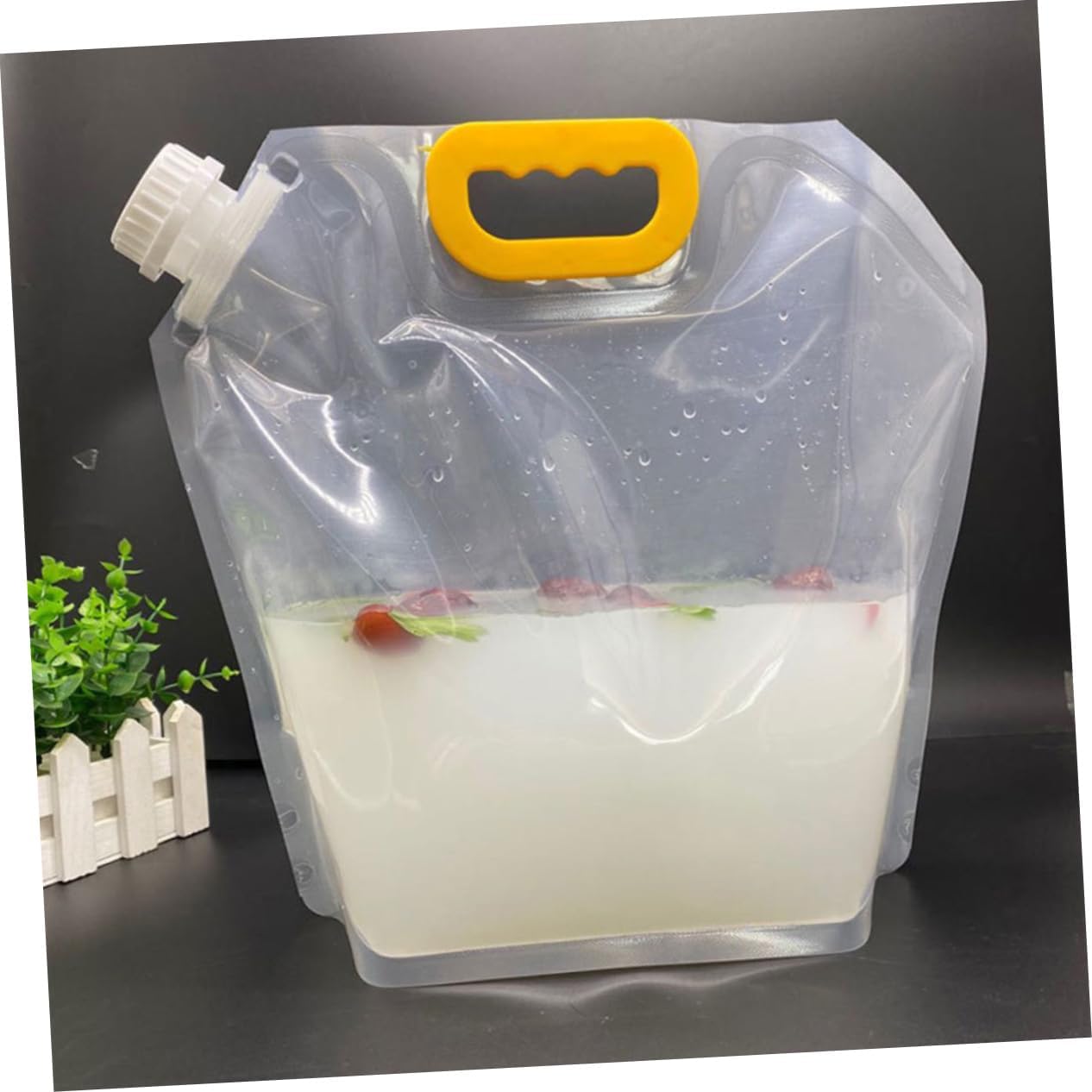 Unomor 5l Beer Bag Set Juice Pouches Drink Containers 4pcs Smooth Surface Easy to Store