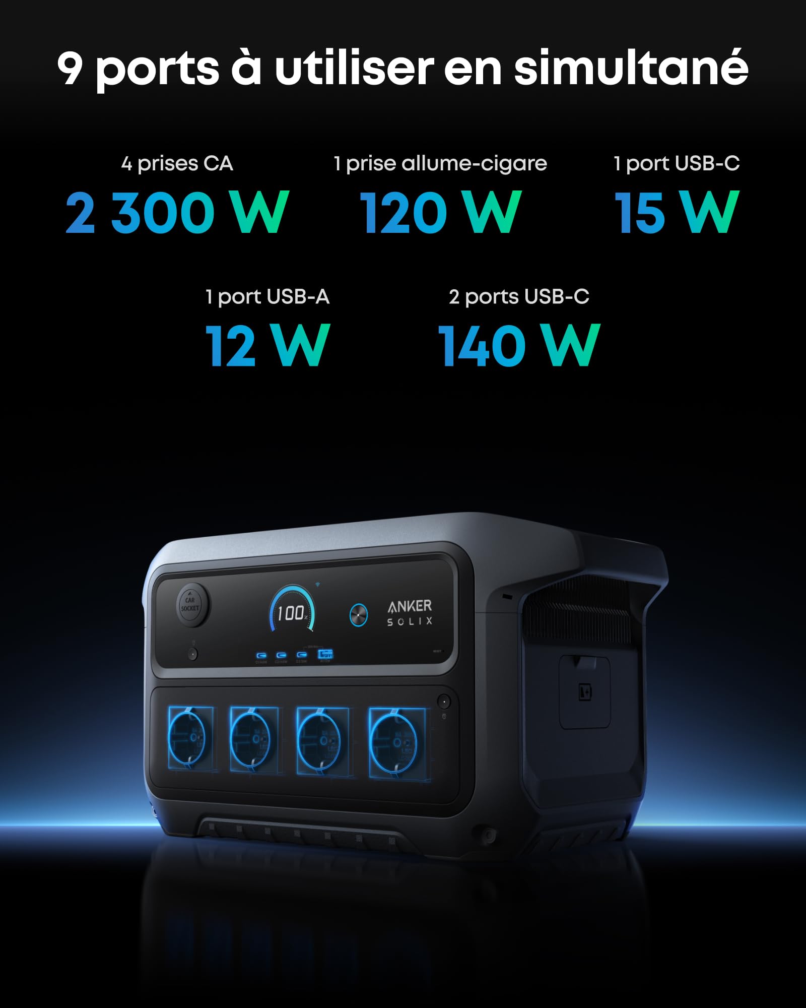 Anker SOLIX C2000 Gen 2 Station électrique portable 2 400 W