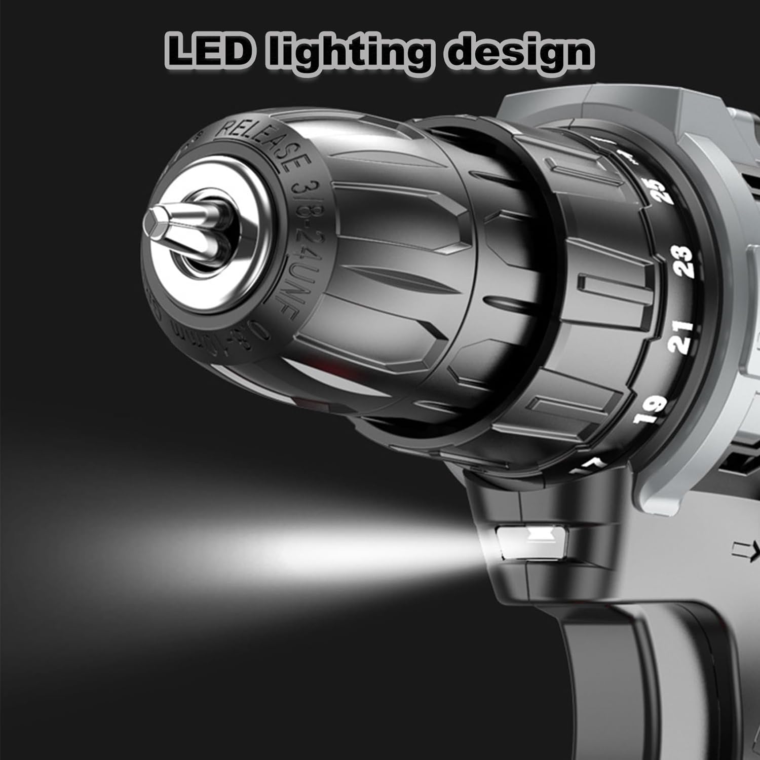 Lucidatrice elettrica a 2 velocità con manico girevole a 360° e illuminazione a LED per auto e barche