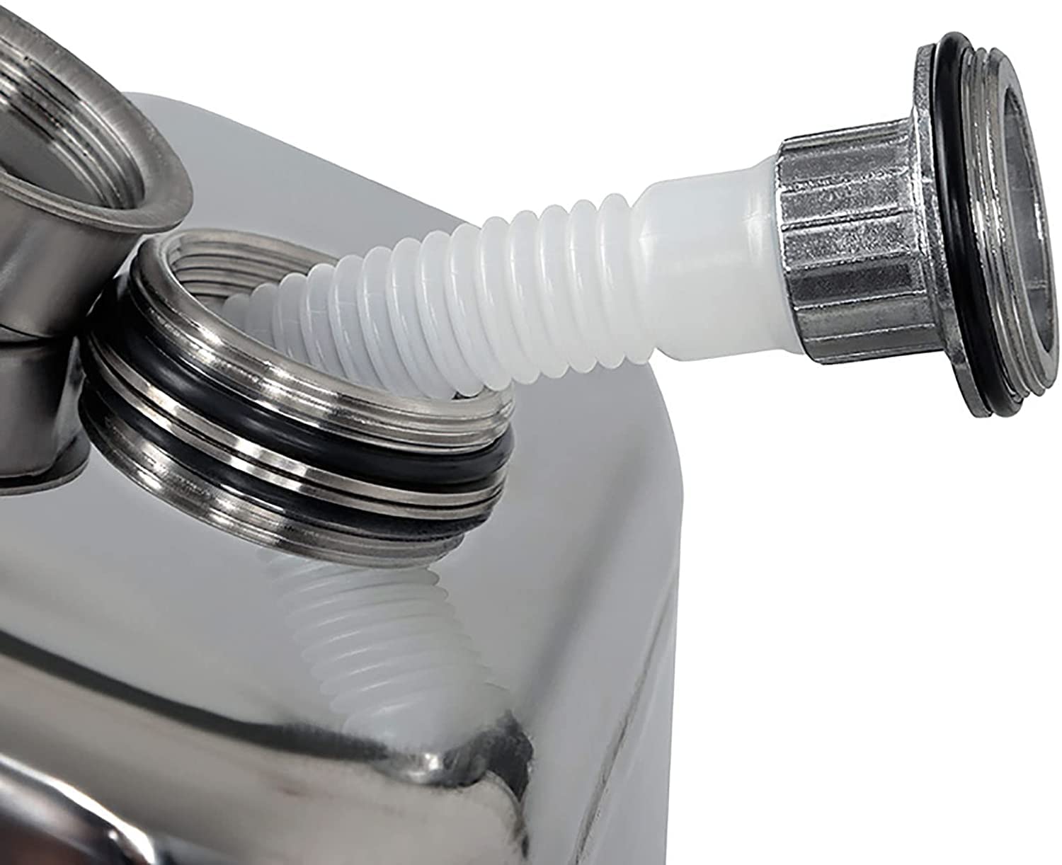 Tanica di Benzina Tanica di Benzina da 5L/10L/15L/20L, Tanica di Gas Portatile in Acciaio Inossidabile 201, Serbatoio di Carburante di Ricambio per Auto e Moto