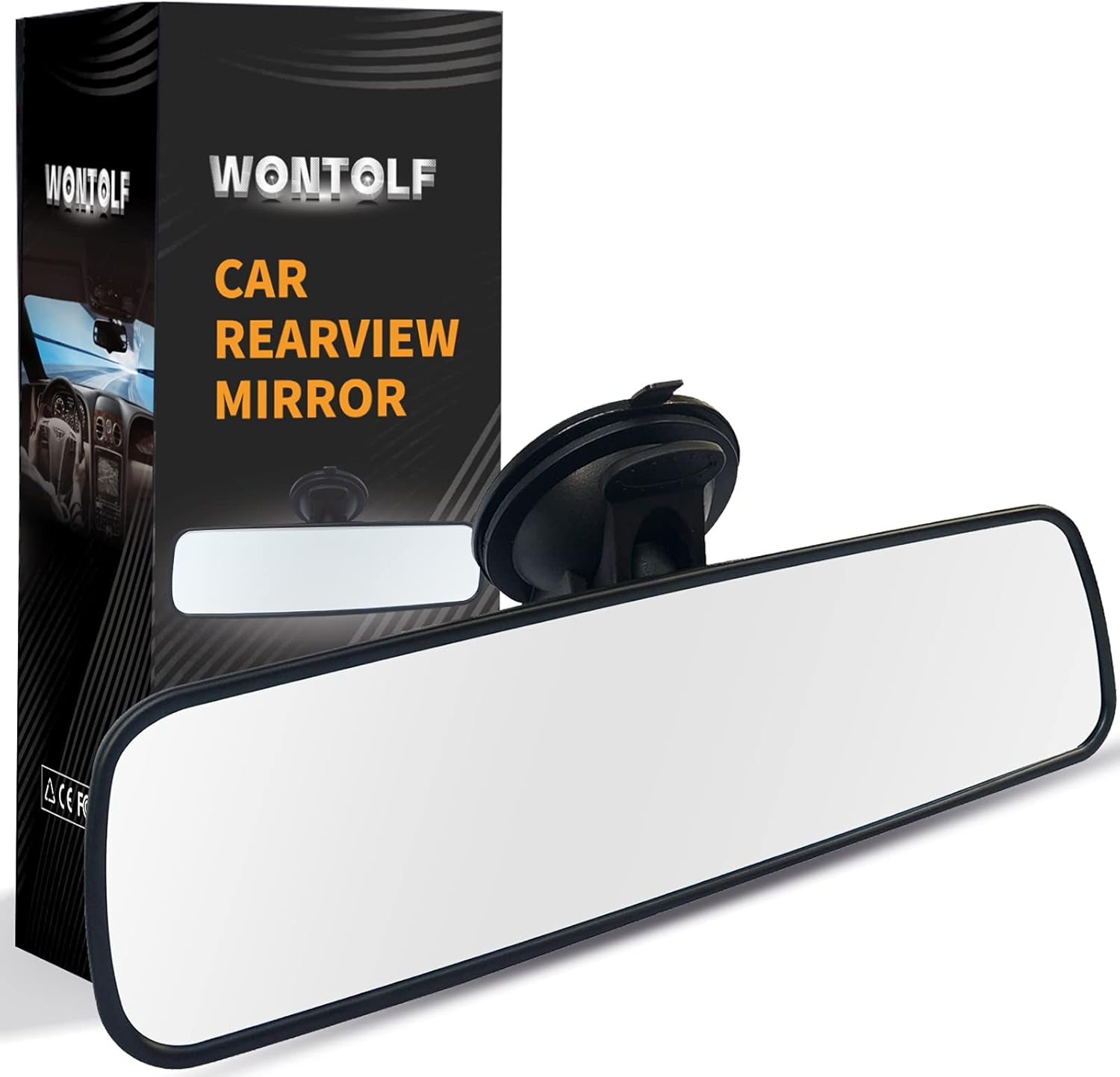 Wontolf Rear View Mirror Universal Rearview Mirror Interior Antiglare RearView