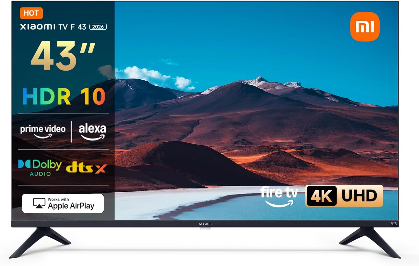 Xiaomi TV F 43, 43 Zoll, 4K UHD, Smart TV, Fire OS8, HDR10, MEMC, 2GB+32GB
