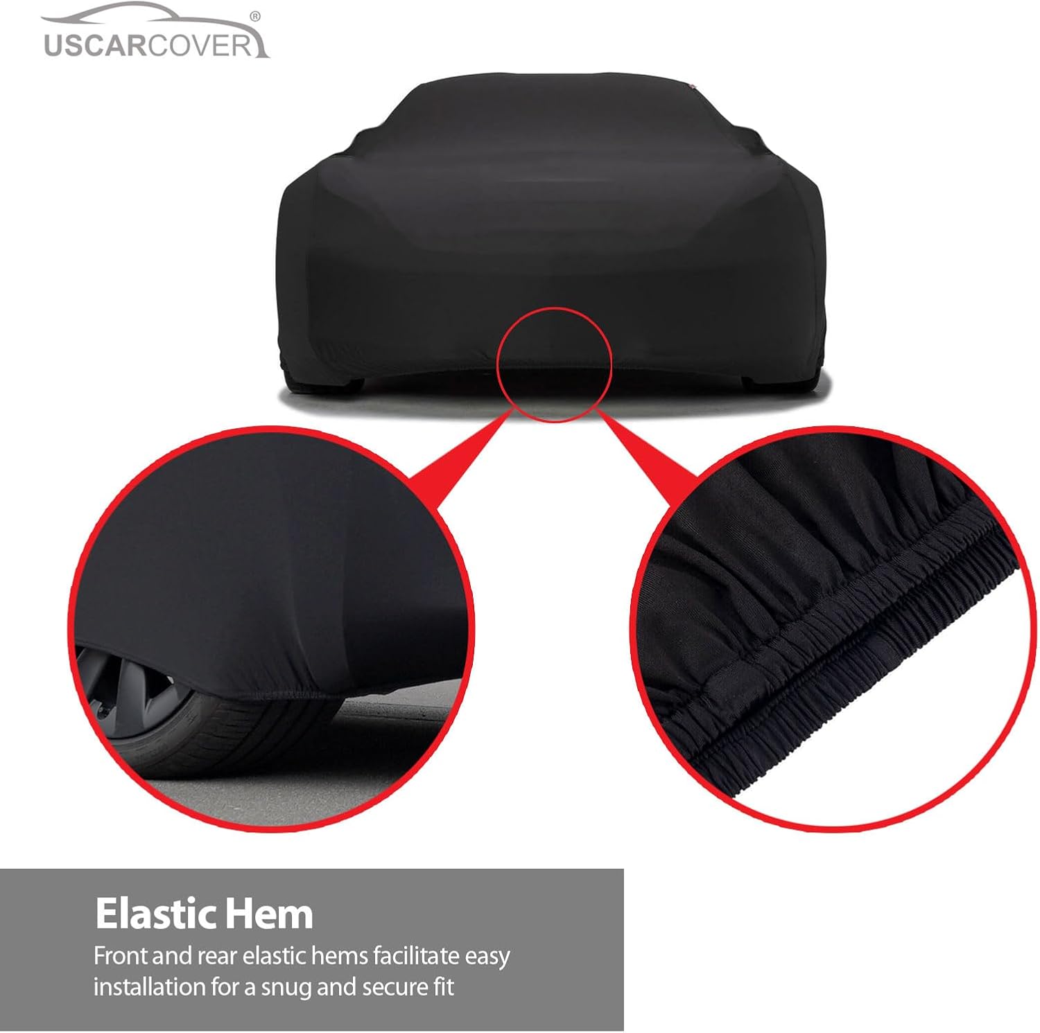DaShield SoftTec Indoor Black Satin Full Car Cover for Porsche Panamera 2010-2016 Sedan Elastic Flexible High-end Luxury Dust-Proof Protection, Car Show, Underground Garage, Black