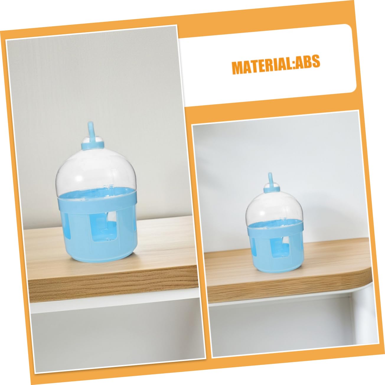 POPETPOP 2 Bebederos para Palomas Boca Ancha de Abs, Dispensador de Agua para Jaulas Que Facilita la Limpieza y Promueve Hidratación Saludable