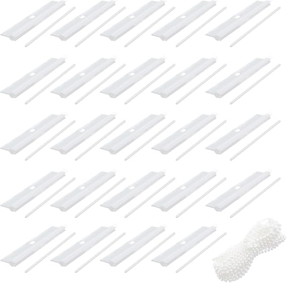 Lamellenvorhang Ersatzteile Set - 127mm Beschwerungsplatten Mit 10m Rollokette Für Vertikaljalousien