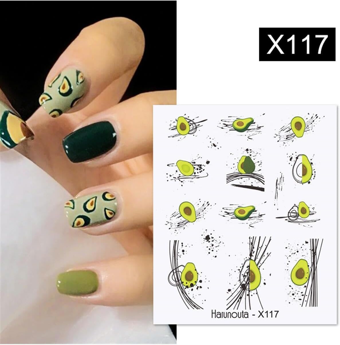 Tırnakmania Su Transferli Nail Art Sticker X117 (53013-17) 3953