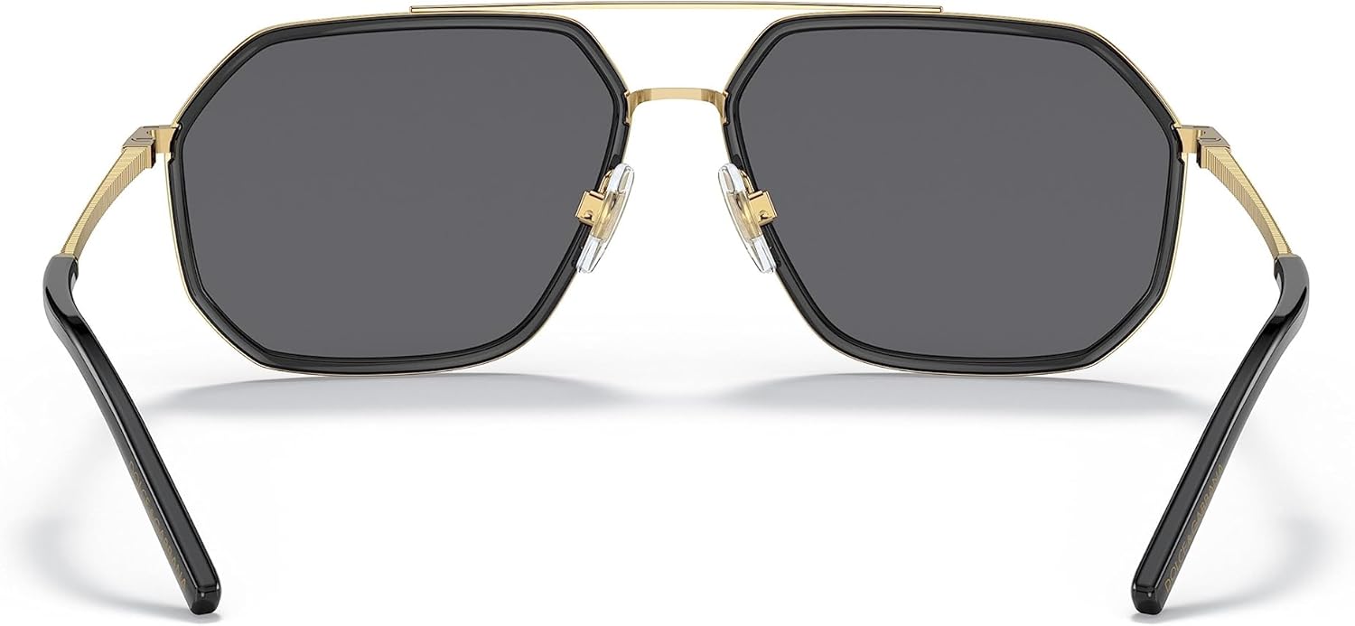 Dolce & Gabbana DG2285-02/81 Sunglasses GOLD/BLACK w/POLAR GREY 60mm