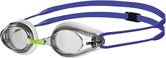 arena Tracks Anti-Fog Competition Swimming Goggles Unisex for Adults, Swimming Goggles with UV Protection, 4 Interchangeable Nose Bridges, Silicone Seals