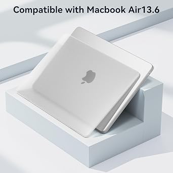 BlueSwan for MacBook Air 13 inch Case M5 M4 M3 M2 Chip, Frost Clear | Compatible with Mac Air 13.6 2026 2025-2023, A3449 A3240 A3113 A2681, Scratch & Fingerprint Proof Plastic Hard Shell