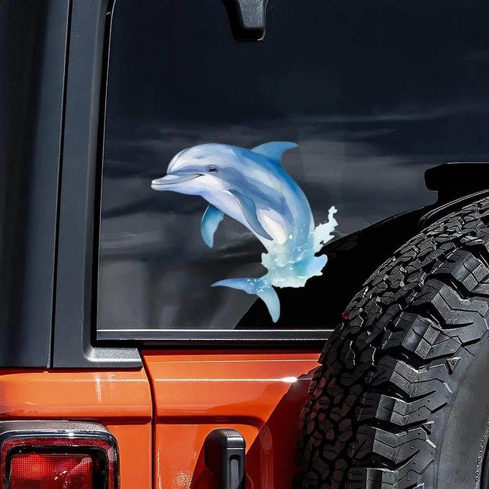Adesivi Per Auto Dolphin Decalcomanie In Vinile Resistenti Ai Graffi Impermeabili Per Veicoli/motociclette(B,50CM)