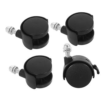 4pcs Caster Wheels for Oil-Filled Radiators Swivel Casters with Brakes Easy Installation Replacement Wheels for Electric Heaters and Furniture