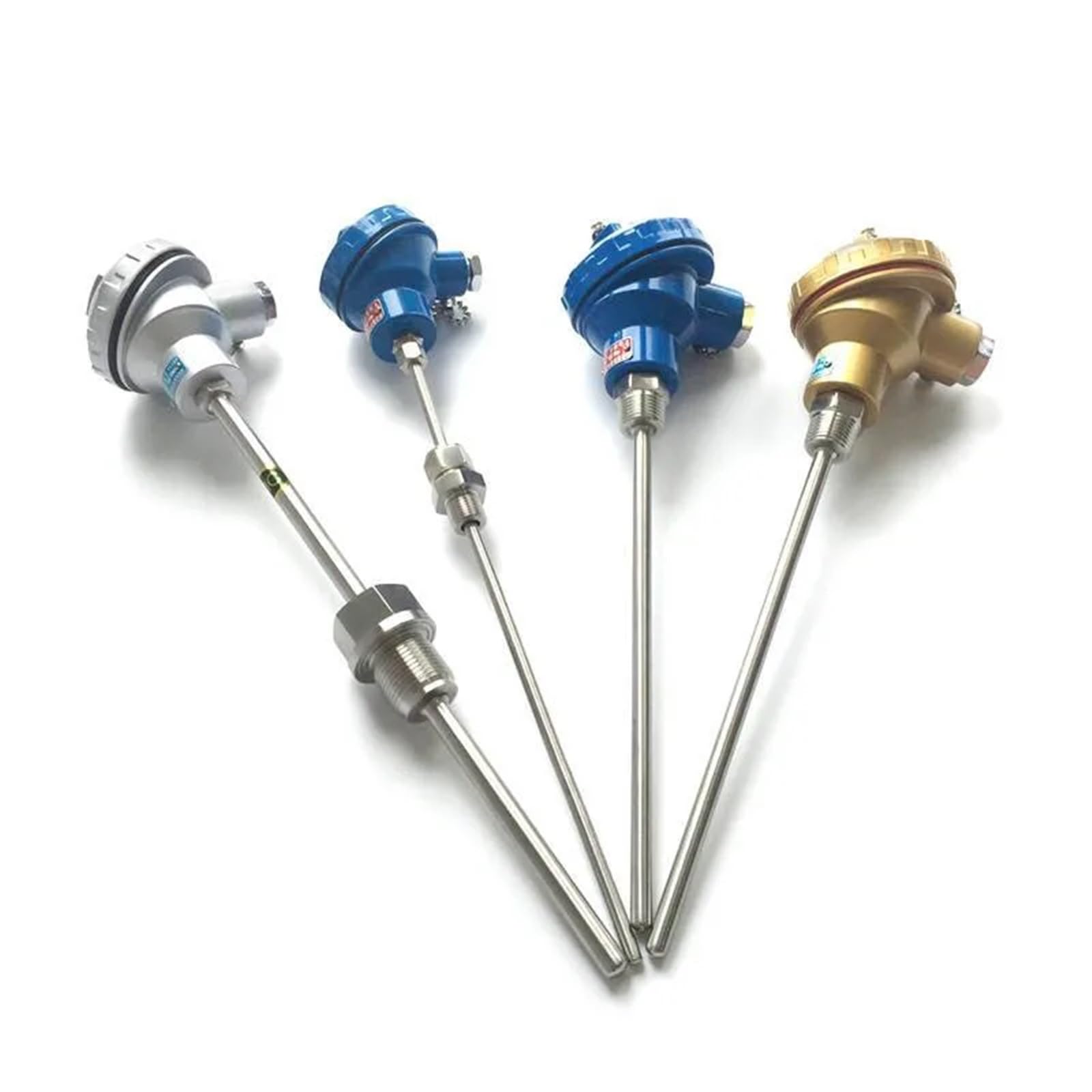 Resistencia térmica Pt100 Sensor de temperatura Sensor de temperatura transmisor de temperatura integrado 4-20ma 1 Uds(Probe 200mm)