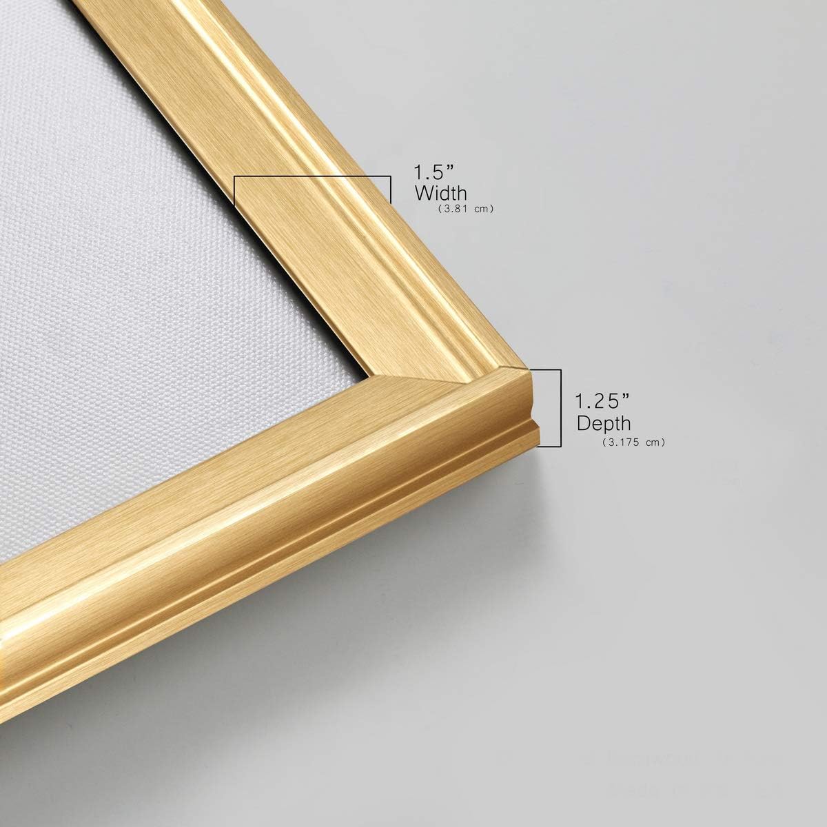 Renditions Gallery, Abstract Wall Art, Along the Path I, Modern Decorations, Premium Gallery Wrapped Print Decor for Office, Bedroom, Home, Ready to Hang, Gold Framed Artwork Set, 18X18