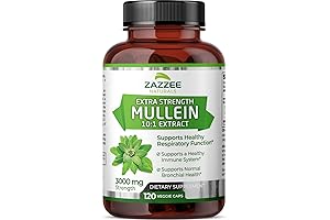 Zazzee Extra Strength Mullein 10:1 Extract: Your Natural Solution for Respiratory Well-being
