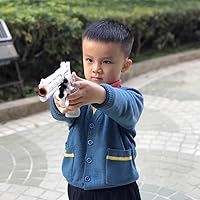 Vista 6 de Dreamplay Pistola de juguete con balas suaves, revólver de espuma realista, juego de disparos para juego de rol, accesorios para regalos