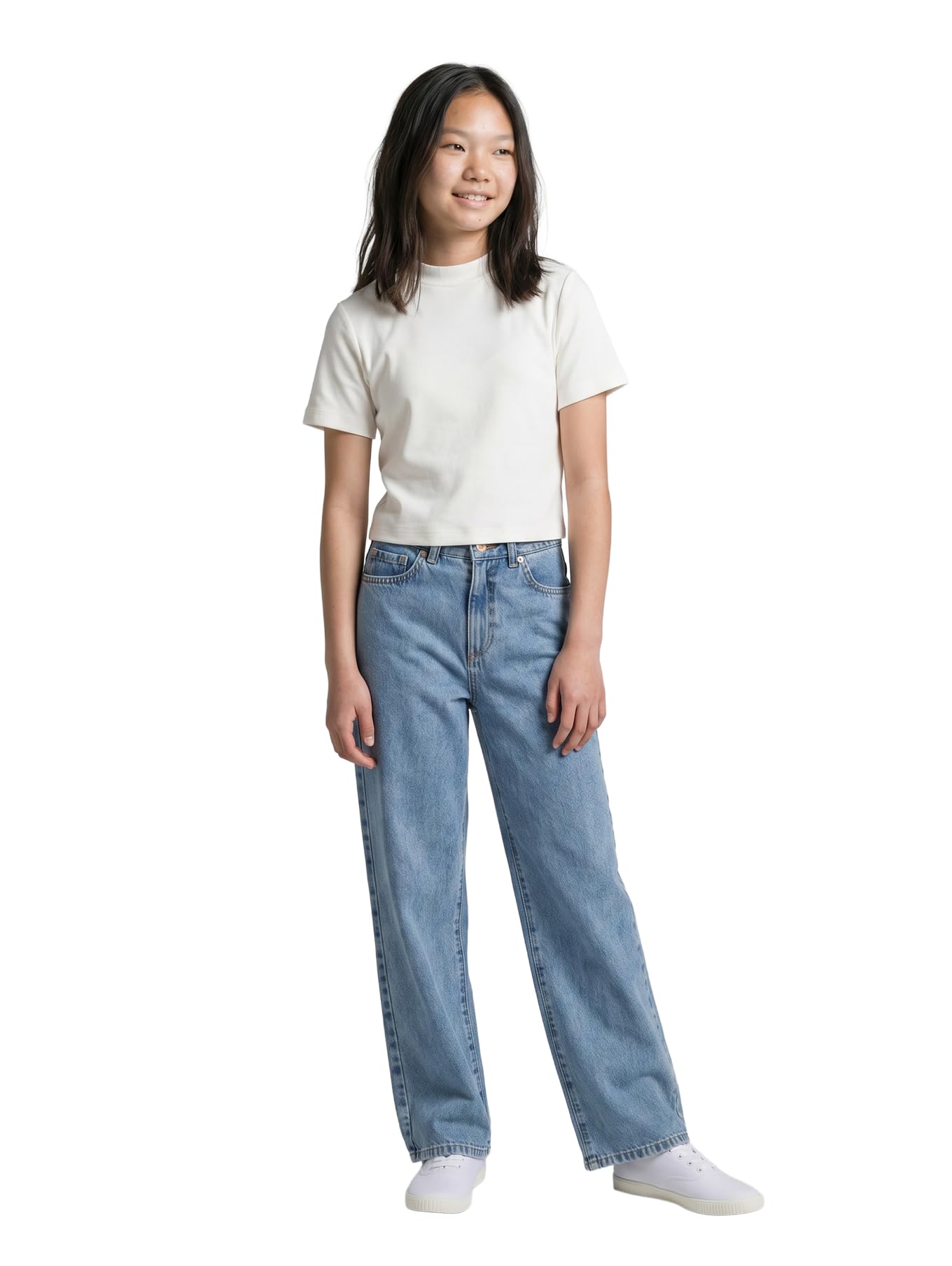 TOM TAILOR 1041068 - Dżinsy dziecięce Wide Leg Fit Dziewczynki