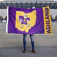 Vista 5 de College Flags & Banners Co. Ashland Eagles State of Ohio - Bandera con ojales