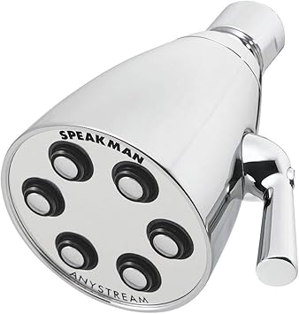 Speakman S-2252 Signature Icon Anystream Adjustable High Pressure Shower Head-2.5 GPM Solid Brass Replacement Bathroom Shower