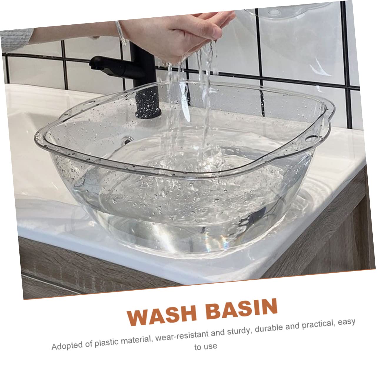 Plastic Wash Basin Portable Face Cleansing Basin for Home Salon