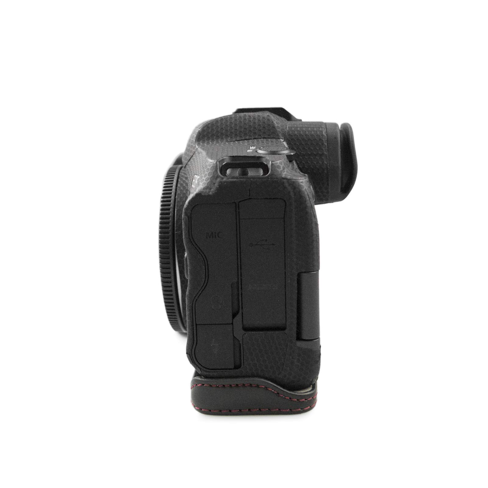 MUZIRI KINOKOO Halbboden-Schutzhülle Für Canon EOS R5/R6 – Aus PU-Leder, Kaffeefarben, Vintage-Stil