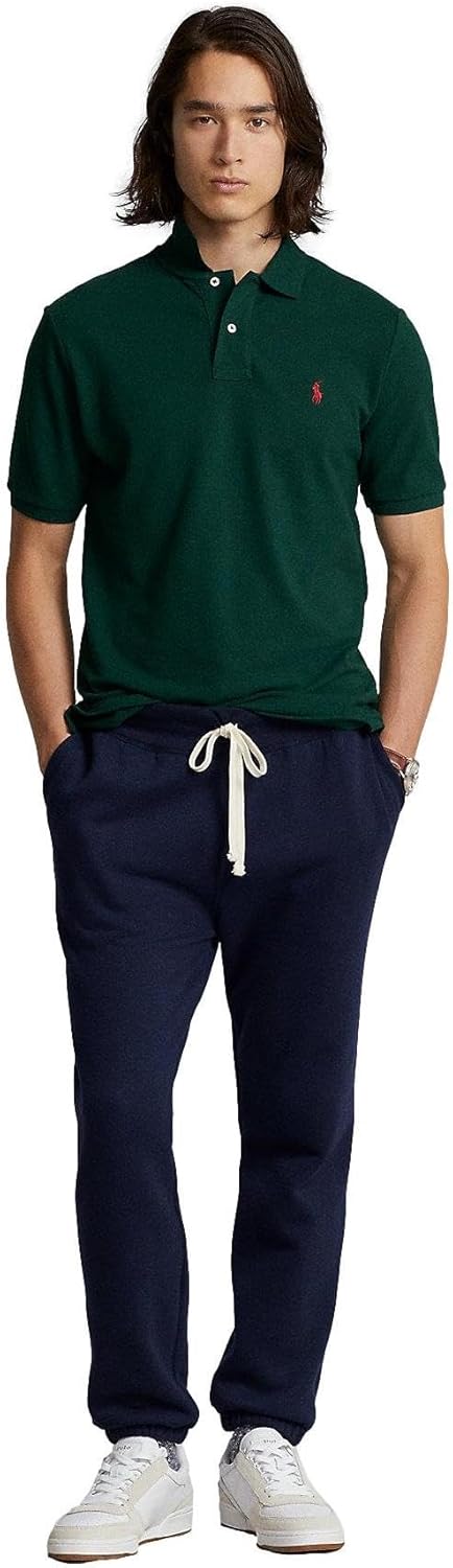 POLO RALPH LAUREN Men Custom Fit Mesh Pony Logo Shirt (XL, ClgGreen) - Image 3