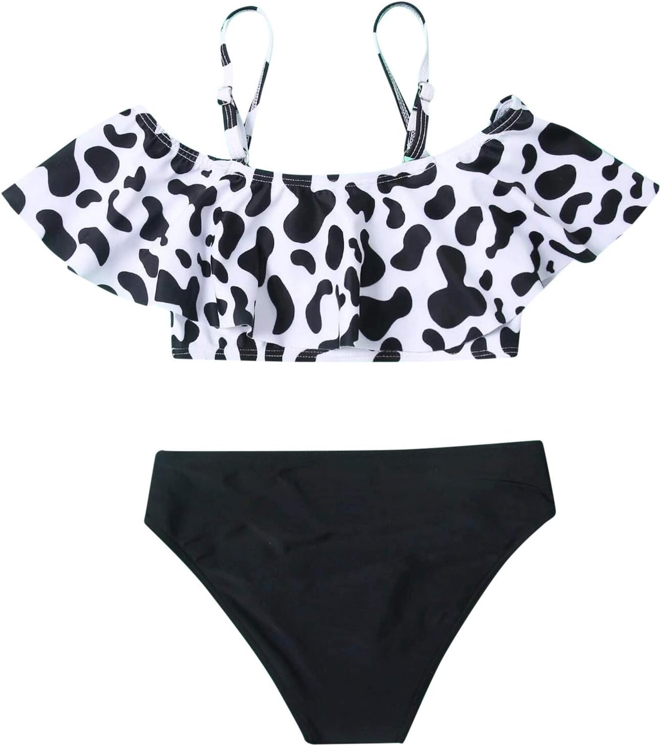 Bathing Suit for Teen Girls High Waisted Stretchy Beach Stretchy Soft Print Swimwear Athletic Quick Drying Pool Boyshort Sets