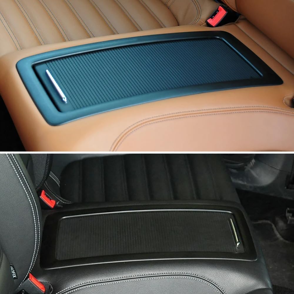 1 Pcs Brown Rear Seats Central Armrest Container Storage Box Center Console Shutters Cover 3C8855977C (Brown)