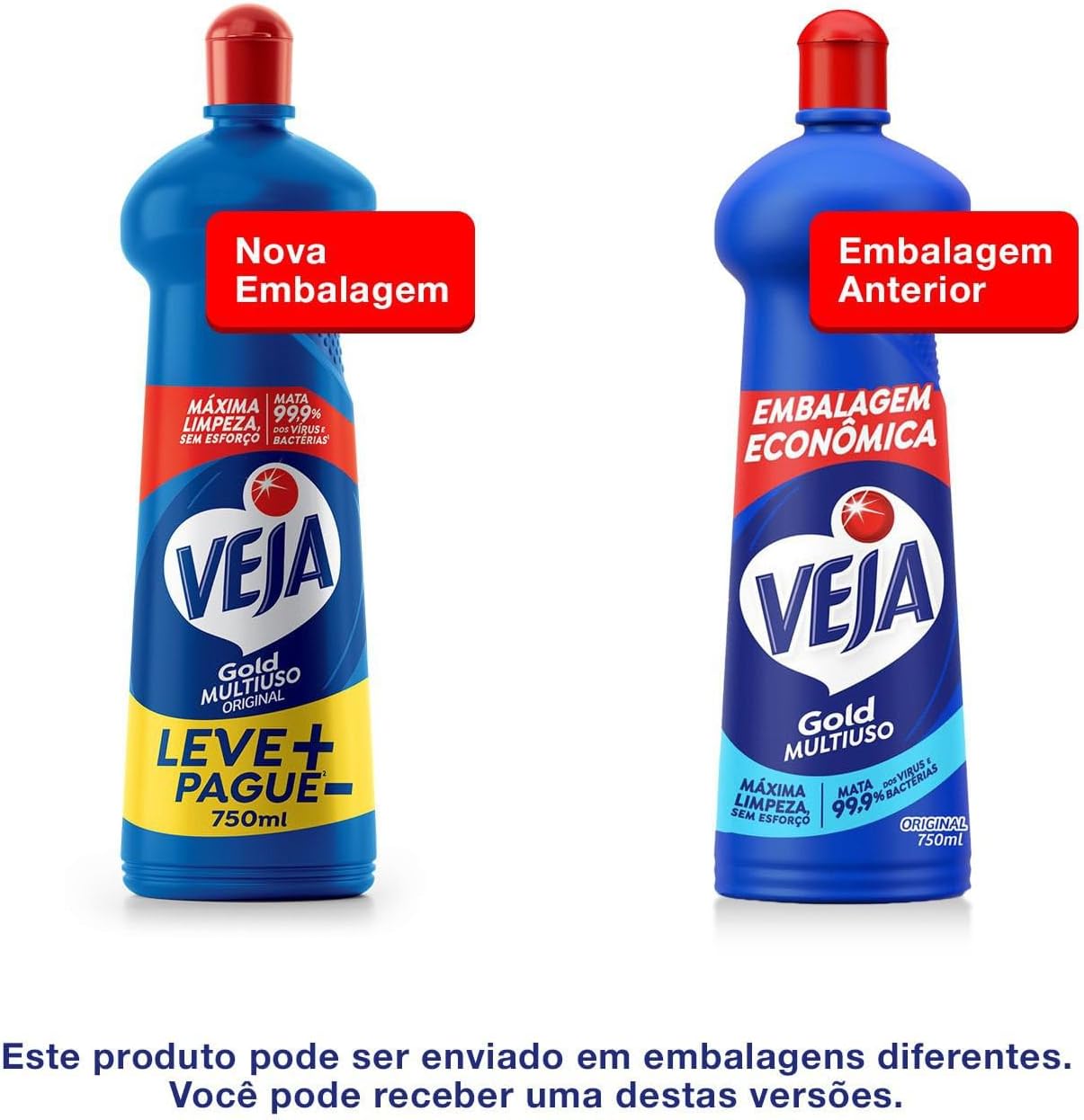 Veja Limpador Multiuso Gold Original 750Ml Embalagem Econômica