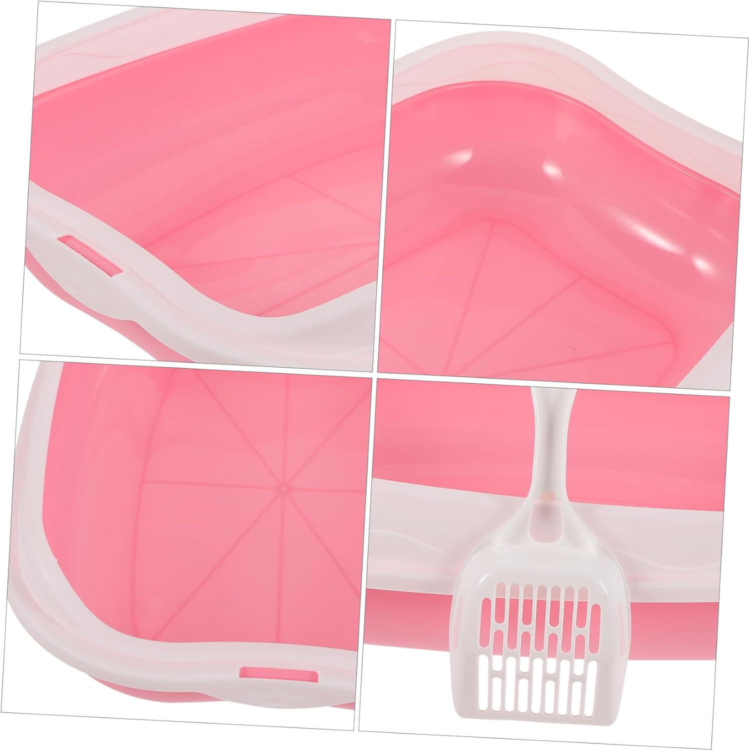 Cat Litter Pan 1 Set Cat Litter Box Plastic Bins Portable Box for s Travel Tray with Scoop Washable Toilet Supply Pet Toilet