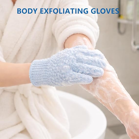 ROTAPATA 8 Pack Exfoliating Shower Gloves