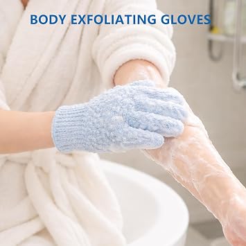 ROTAPATA 8 Pack Exfoliating Shower Gloves