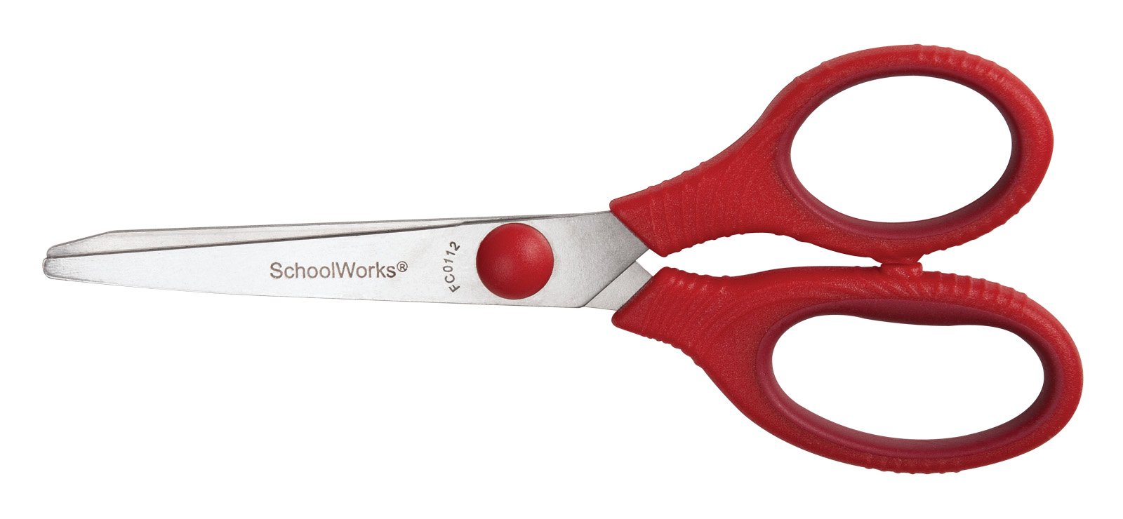 SchoolWorks 5 Inch Squishgrip Pointed-tip Kids Scissors, Assorted Colors (105580-1001)