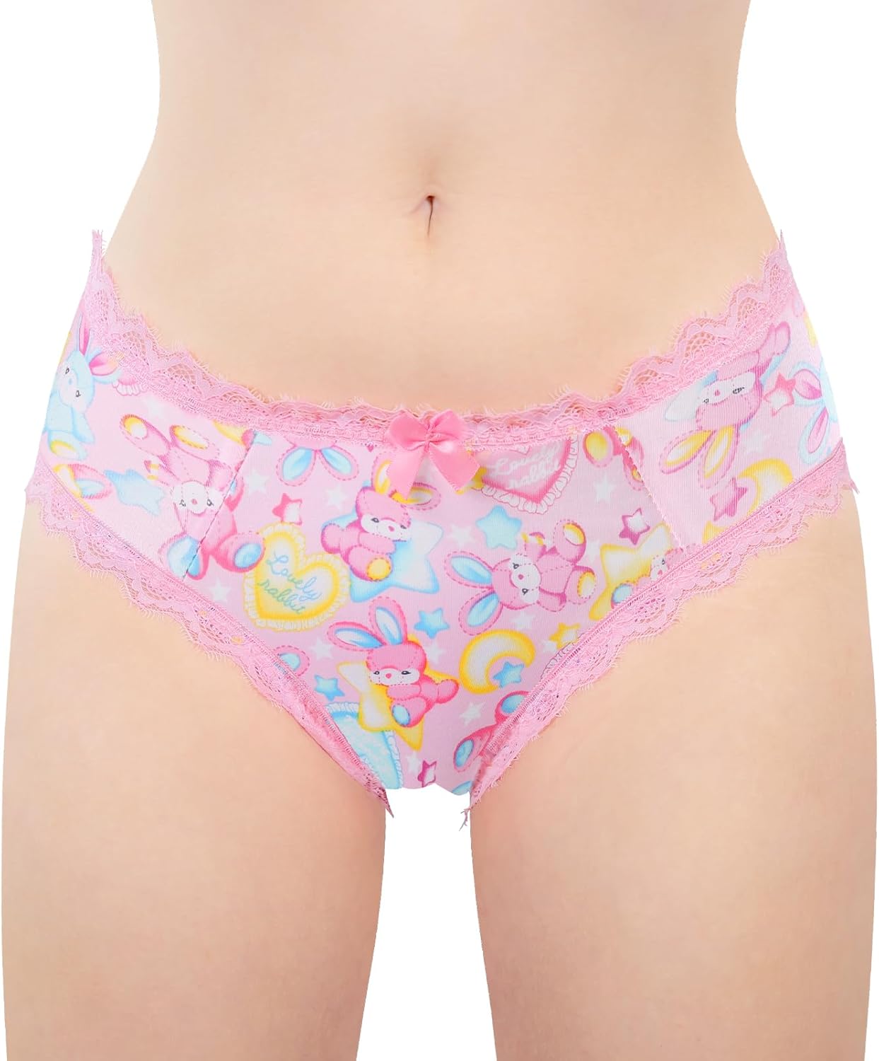 Littleforbig Unisex Hipster Lace Briefs Bedtime Bunny Panties Cotton Shaping Tucking Gaff Briefs - Image 4