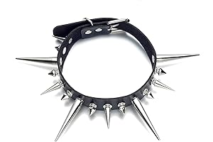 Long Spiked Choker Gothic Necklace