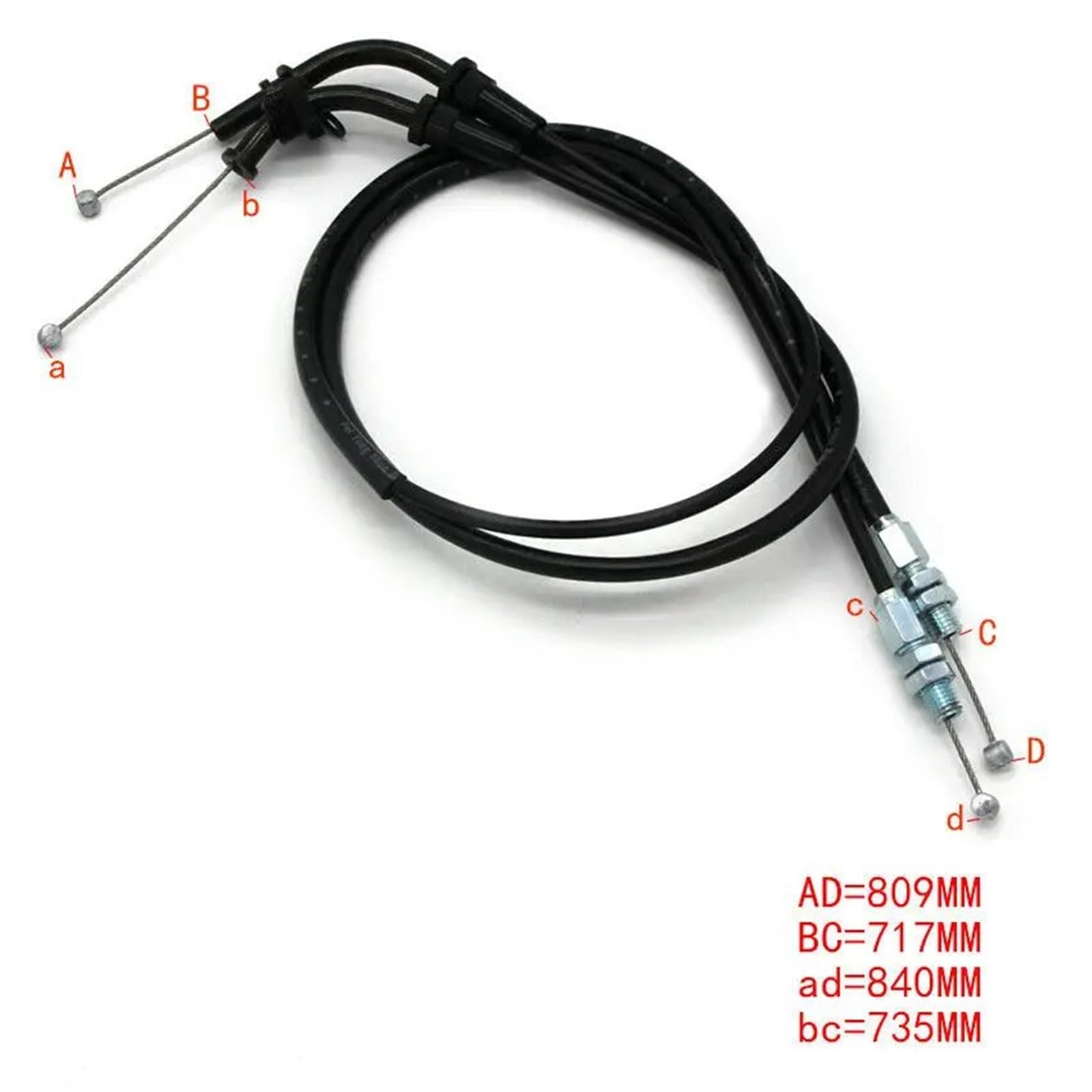 Cavo Acceleratore In Acciaio Per S&uzuki SV1000 2003-2007 E SV650 2003-2009 58300-16GB0