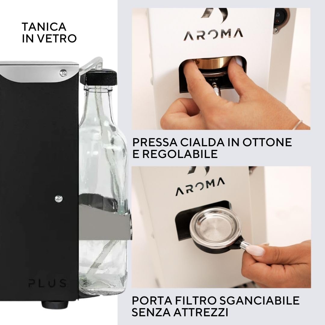 Aroma Plus+ Macchina caffè espresso cialde ESE 44 mm colore Bianco
