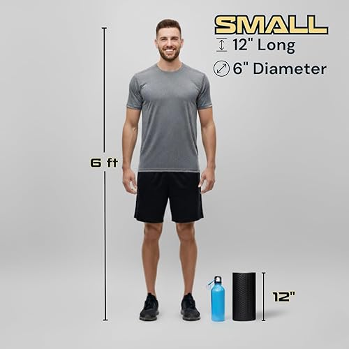 Miniatura 3 de FitNation Rodillo de espuma Rodillo muscular de espuma de alta densidad Rodillos de espuma texturizada para masaje muscular, estiramiento,