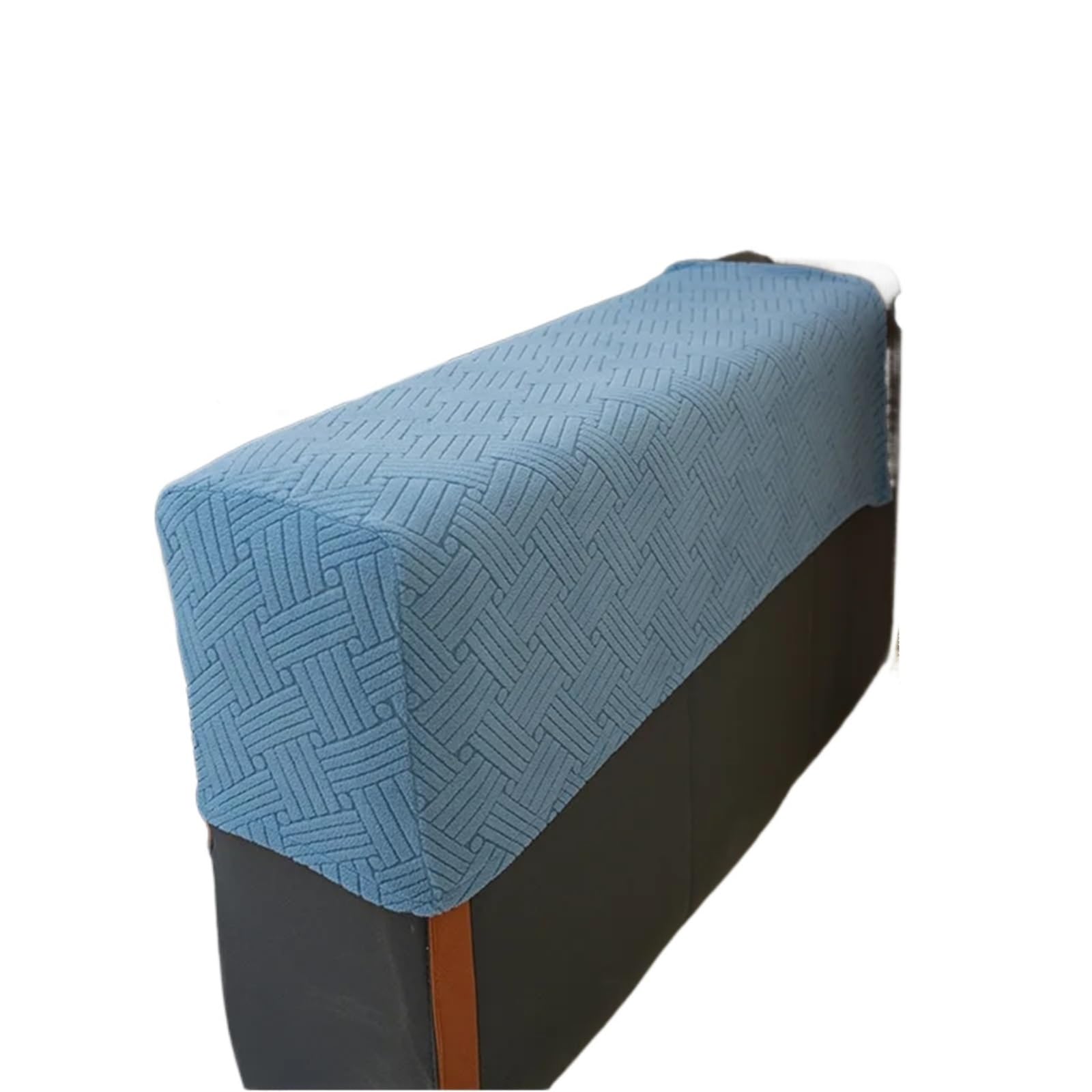 Bryske 2pcs Jacquard Armrest Slipcover Stretch Chair Covers Armchair Sofa Single Couch Furniture Protector For Living(Blue)