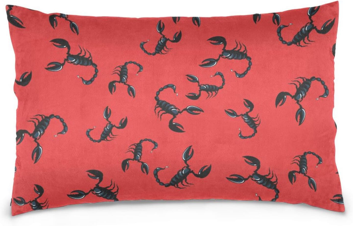 Red Scorpion Bedding Pillow Protector Standard Size Zippered Cozy Pillowcases 20x26In