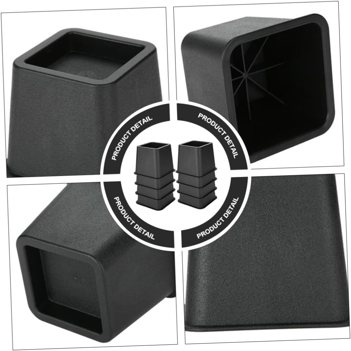 Cabilock 8pcs Premium Furniture Risers Heavy Duty Elevators for Sofas Beds Chairs and Tables Anti-Skid Floor Protectors to Reduce Friction and Prevent Scratches