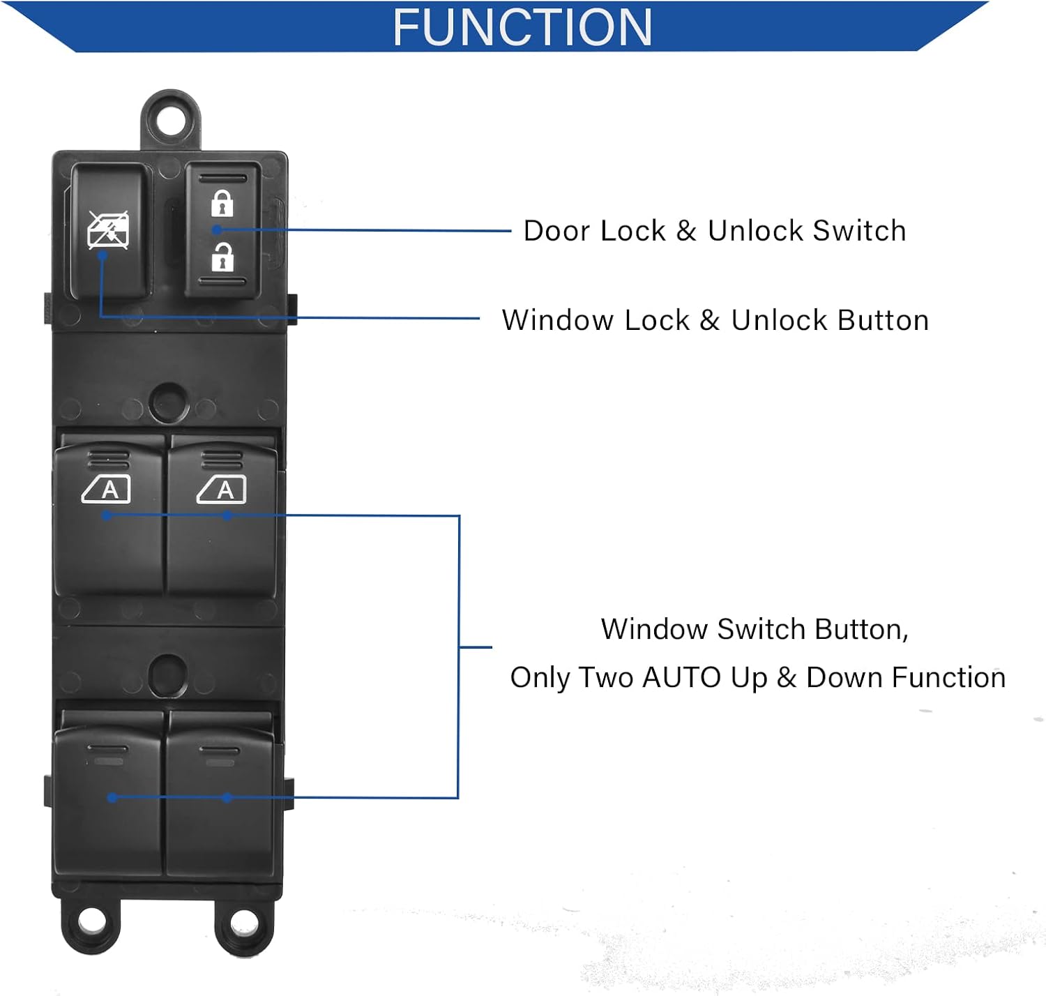 PUENGSI Driver Side Master Power Window Switch for | 2007-2012 Nissan Pathfinder | Replace OE 25401-ZL10A, 25401-ZL10B, 25401-ZL10C