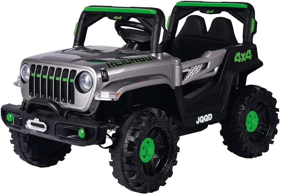 Zippy Toys, Carro Elétrico Jipe Off Road 12V com Controle Remoto - Cinza
